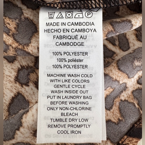 Michael Kors Dark Camel Leopard Print Top, Size XL - NWT - Picture 12 of 12